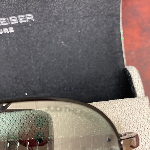 Judith Lieber Couture MadeinItaly Crystal Top Bottom Frames Oversized Aviators - Picture 12 of 16